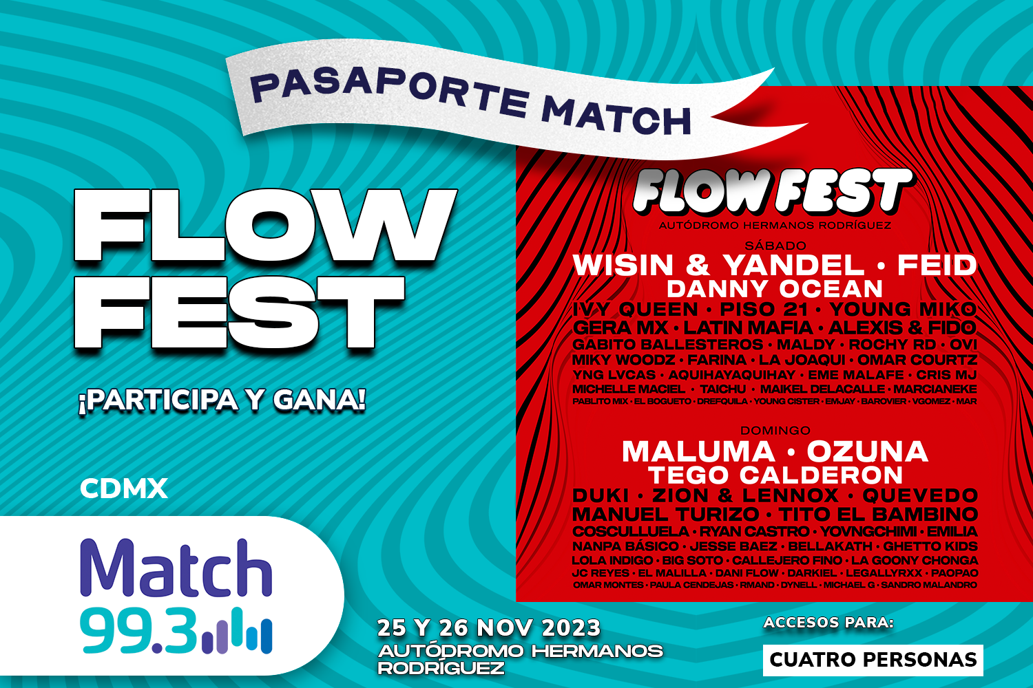 Pasaporte Match CDMX Flow Fest Match FM