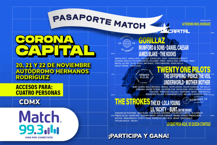 Pasaporte Match CDMX: Corona Capital 2026
